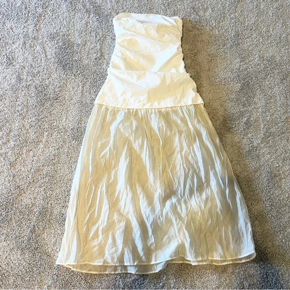 ZARA New Strapless White Dress - Picture 6 of 8